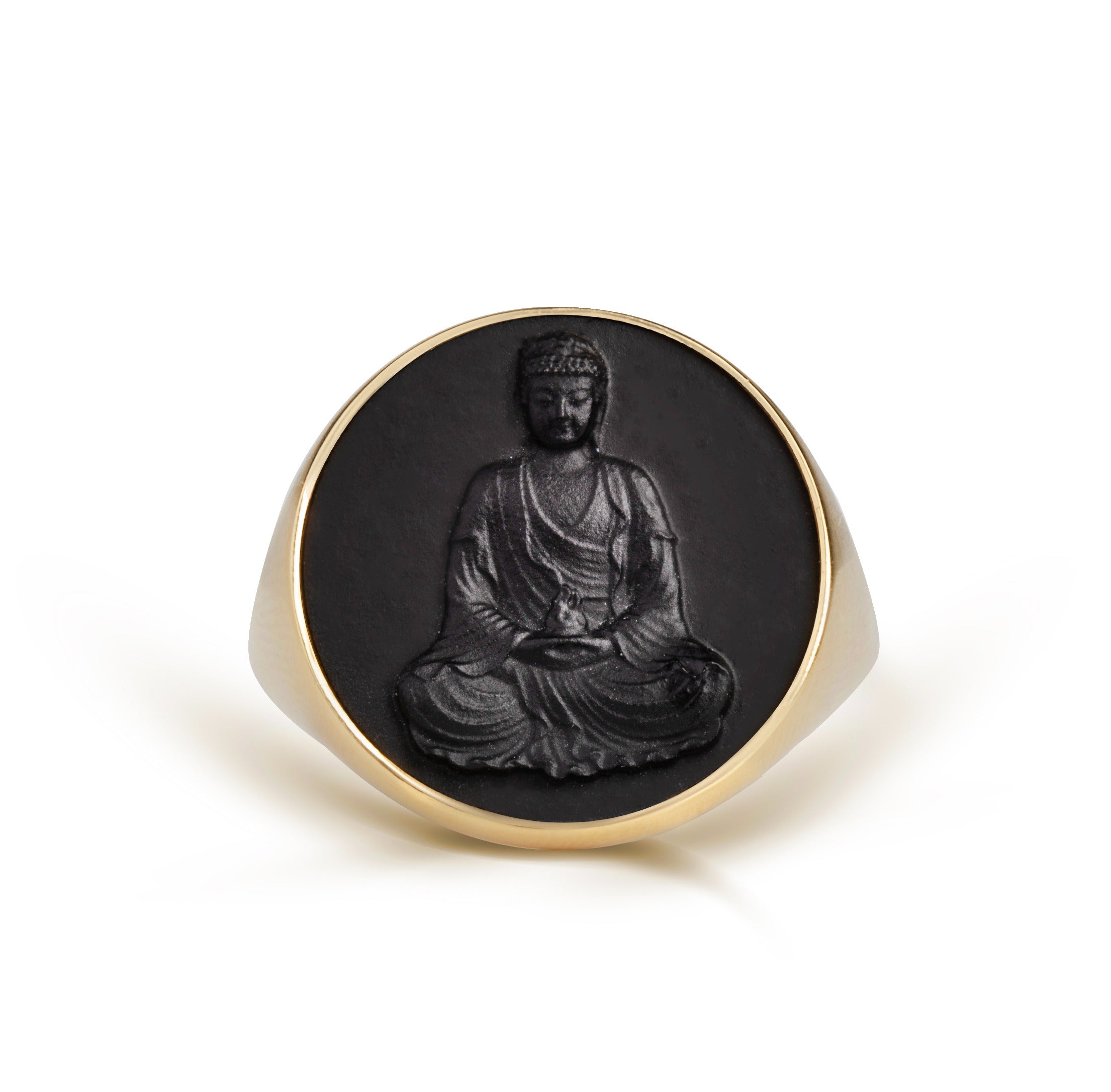 ONYX BUDDHA INTAGLIO RING – AETNEAN - Main Image
