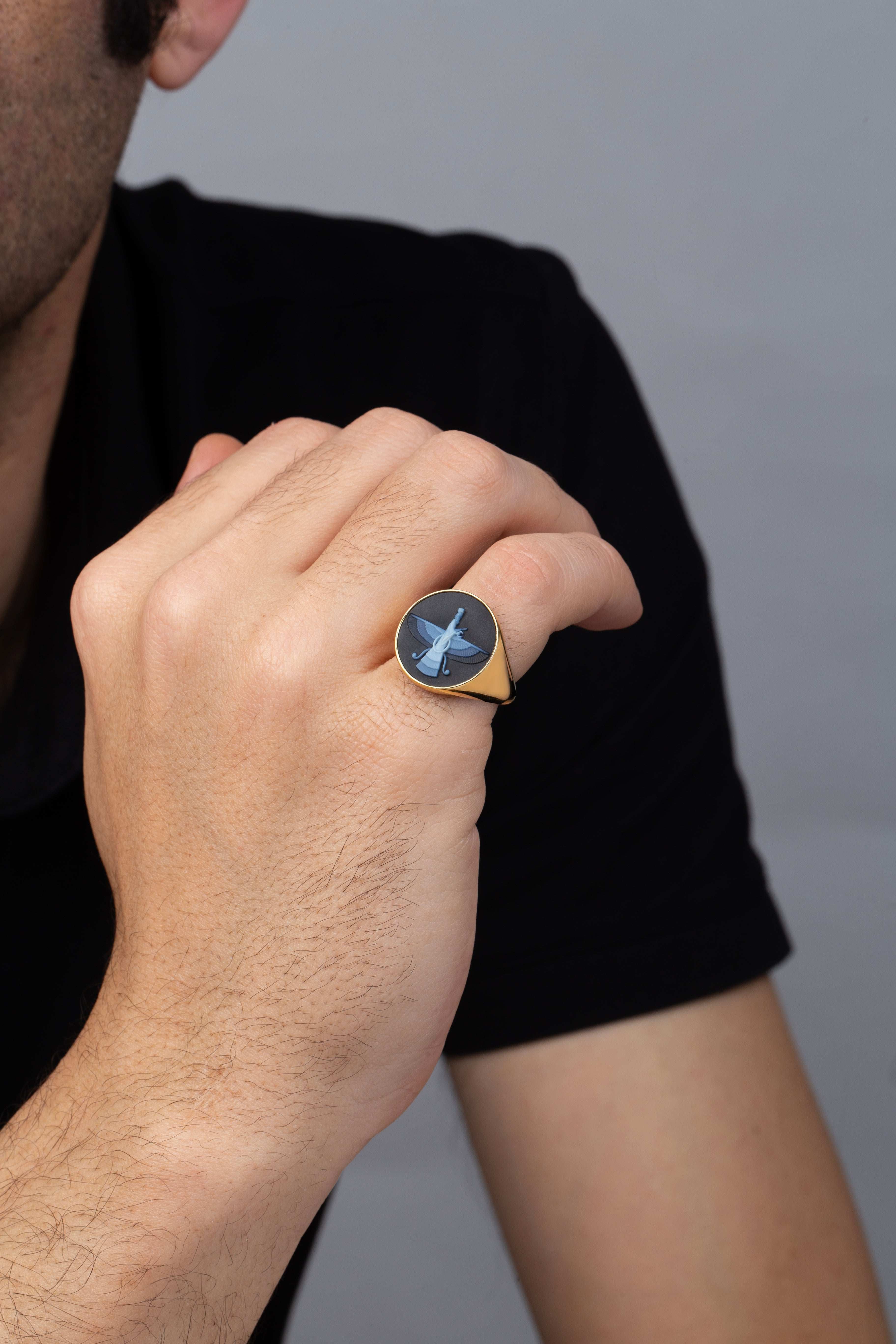 SARDONYX FARAVAHAR RING