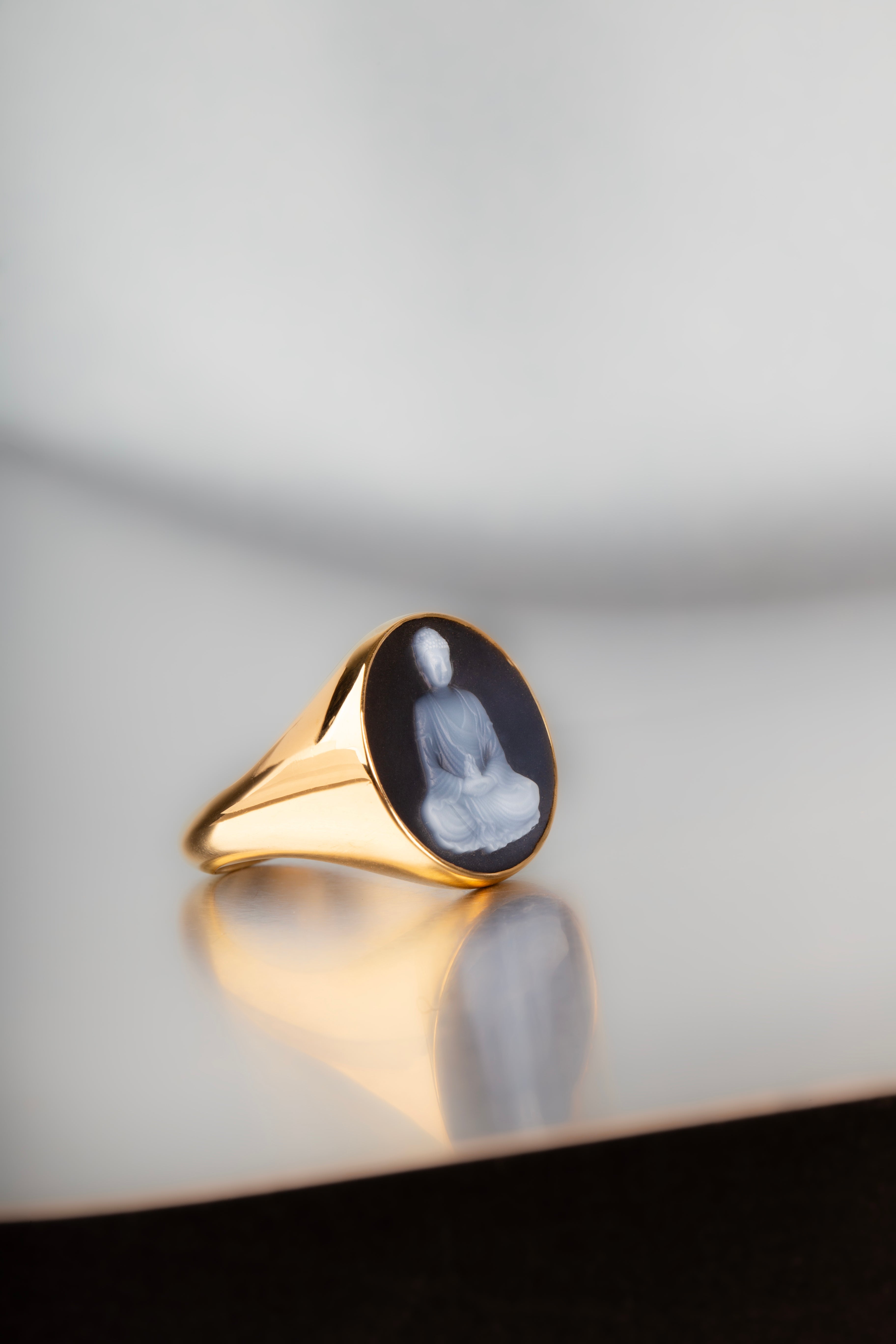 SARDONYX BUDDHA RING
