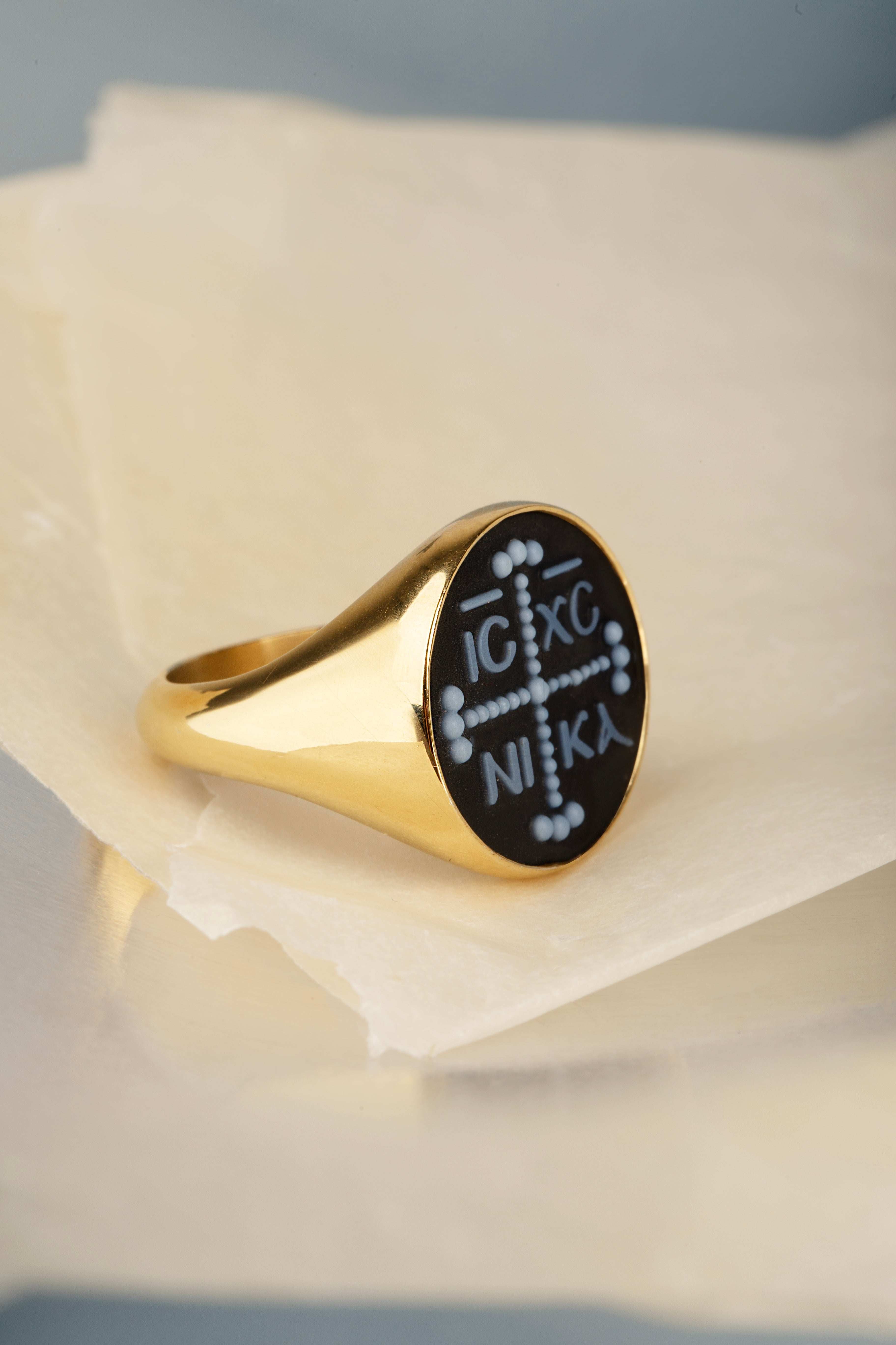SARDONYX ICXC NIKA RING