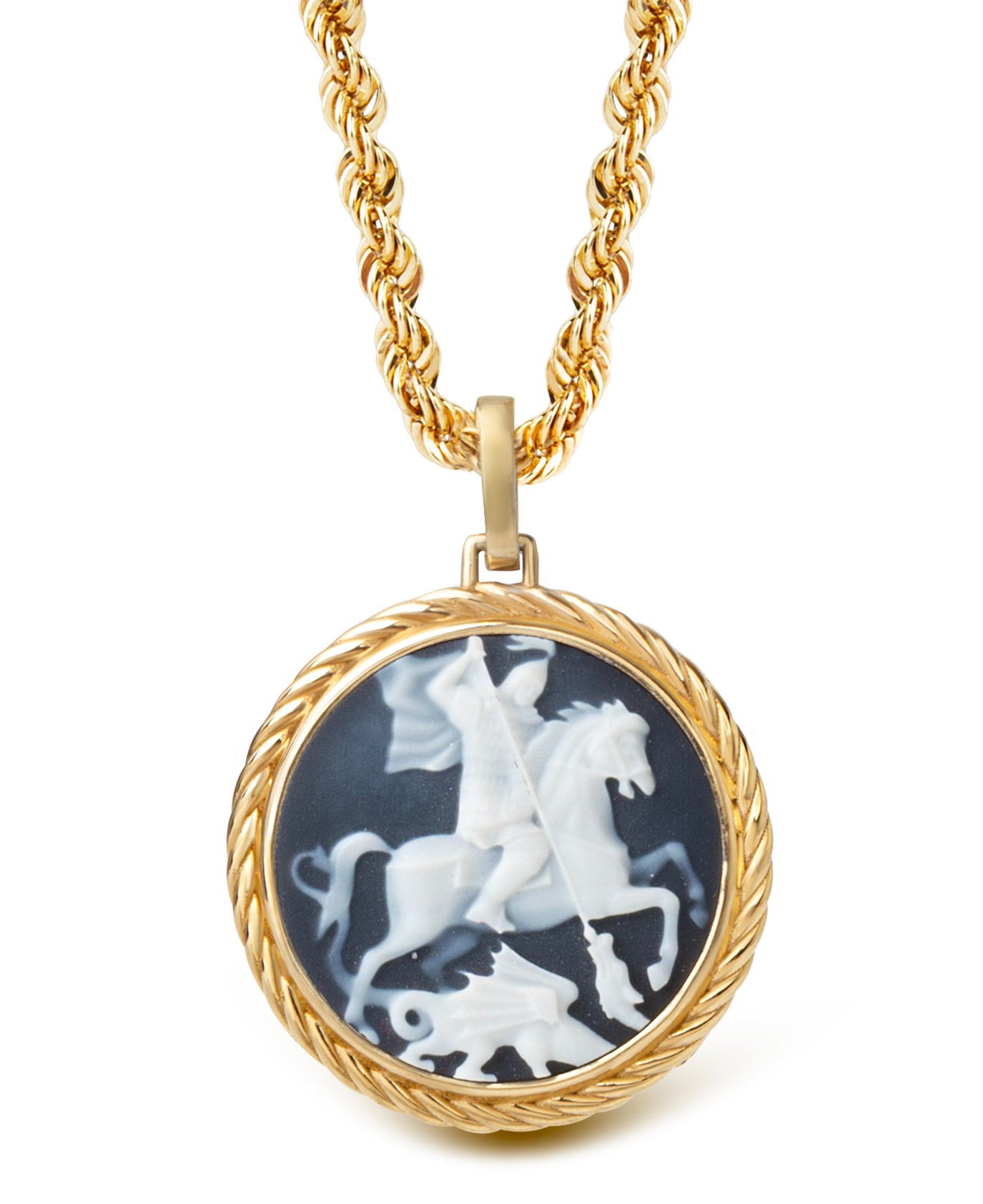 SARDONYX SAINT GEORGE NECKLACE