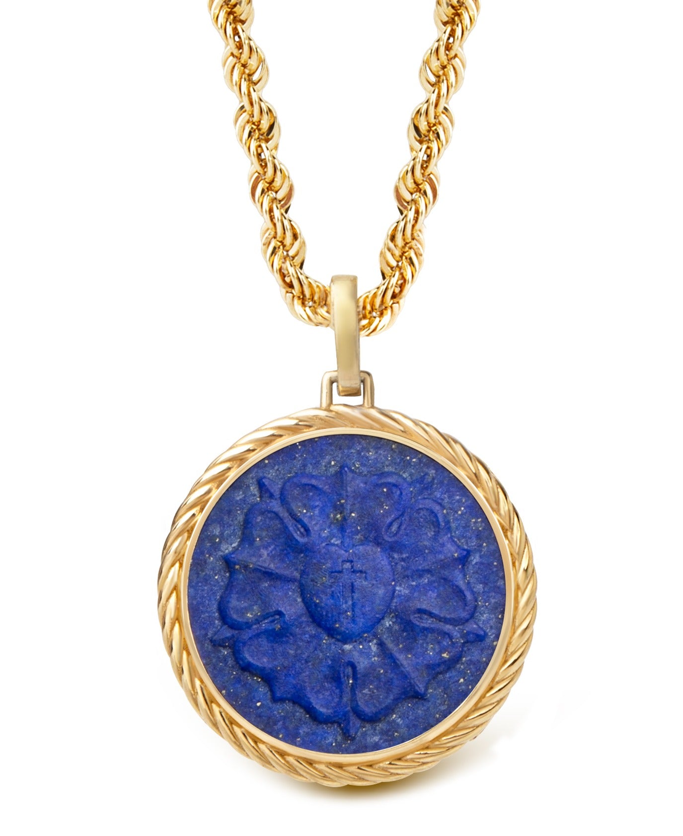 LAPIS LAZULI LUTHER ROSE NECKLACE