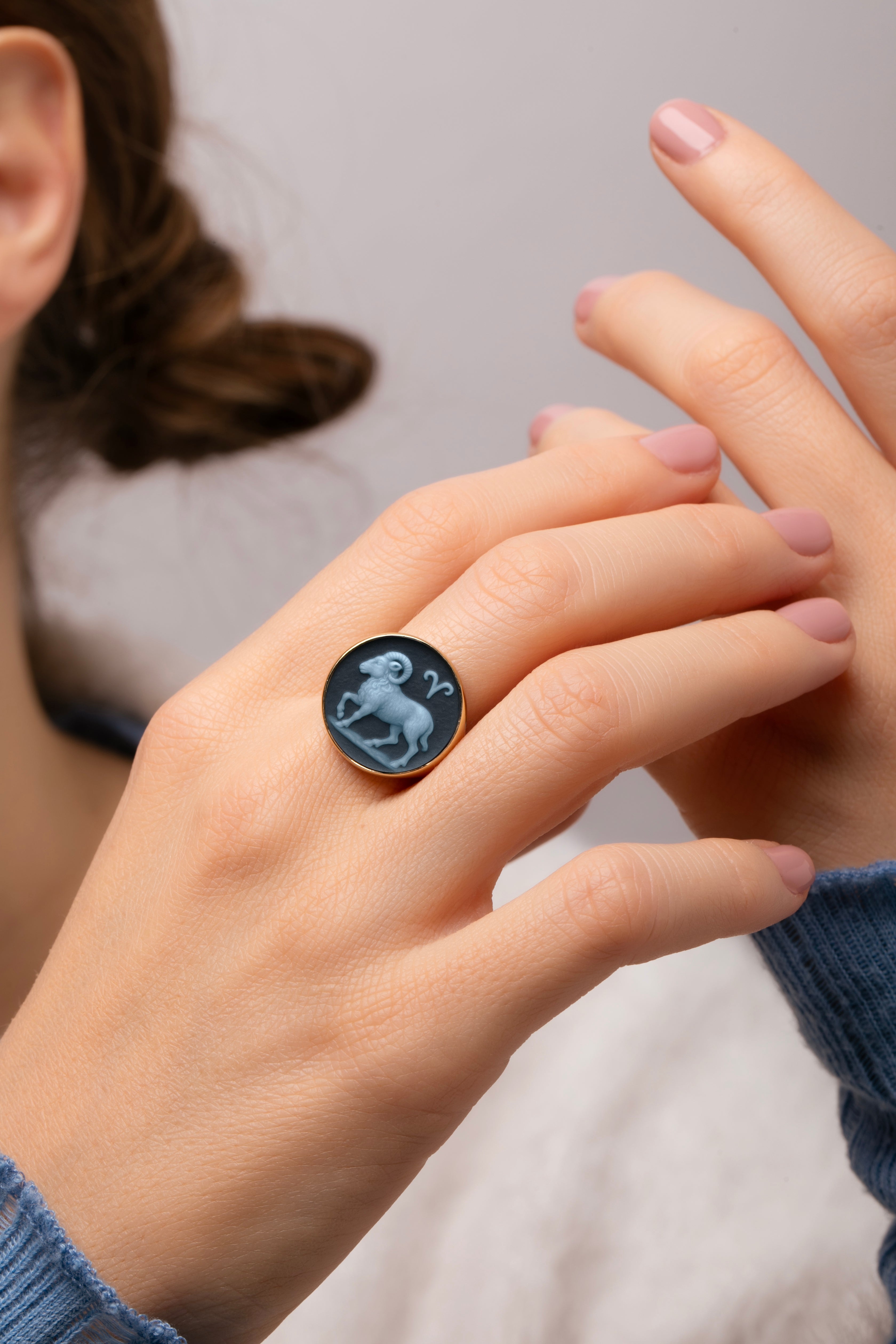 SARDONYX ARIES RING
