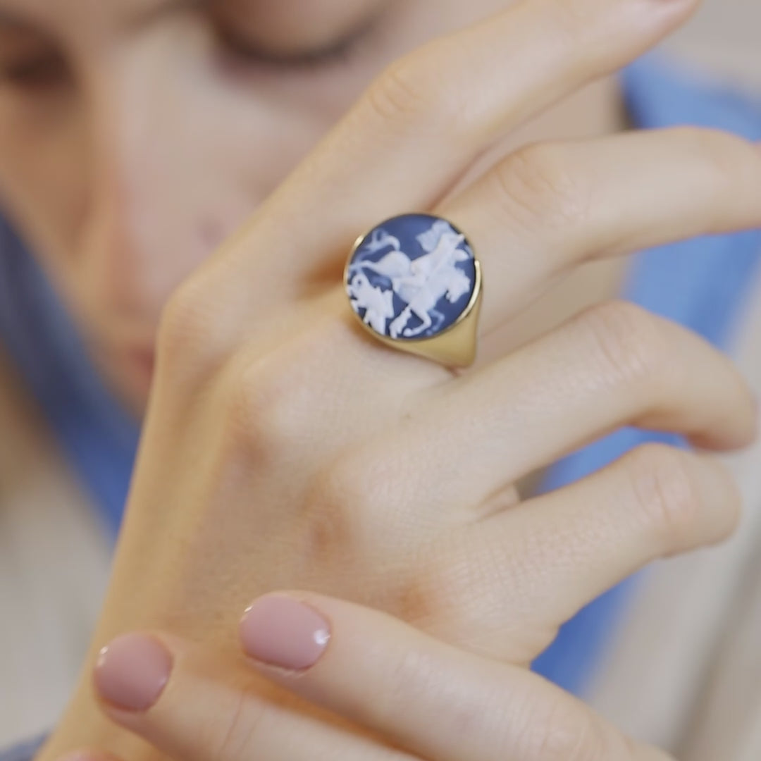 SARDONYX SAINT GEORGE RING