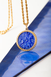 LAPIS LAZULI SAINT GEORGE NECKLACE