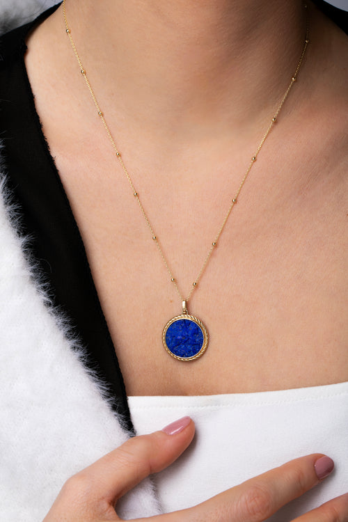 LAPIS LAZULI SAINT GEORGE NECKLACE