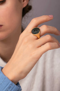 BLOODSTONE SACRED HEART RING