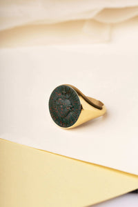 BLOODSTONE SACRED HEART RING