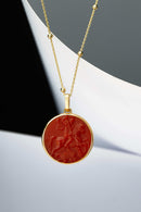 CARNELIAN SAINT GEORGE NECKLACE