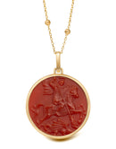 CARNELIAN SAINT GEORGE NECKLACE