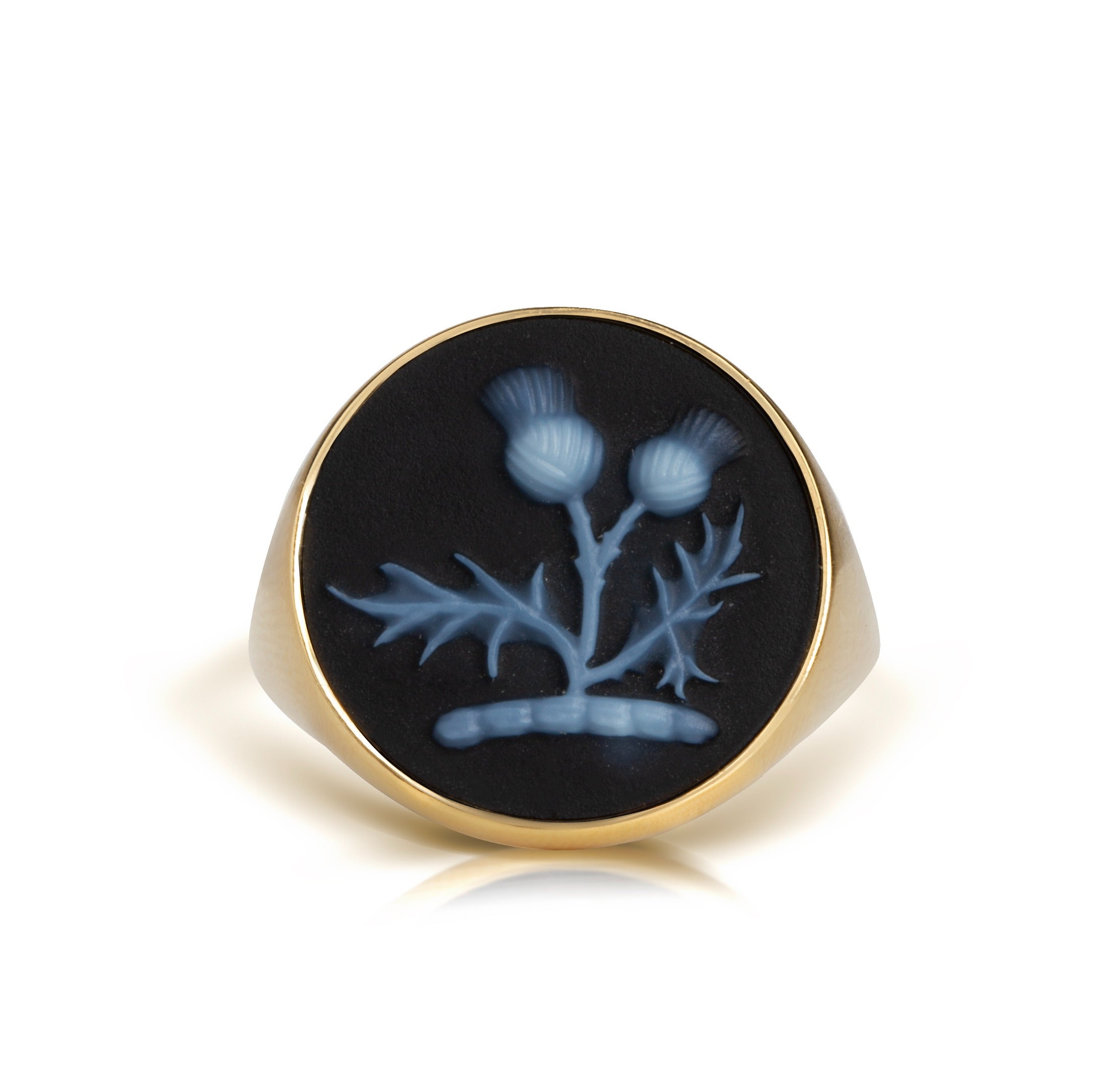 SARDONYX THISTLE RING