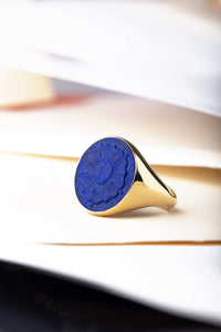 LAPIS LAZULI LUTHER ROSE RING
