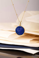 LAPIS LAZULI MICHAEL ARCHANGEL NECKLACE