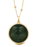 BLOODSTONE GEMINI NECKLACE