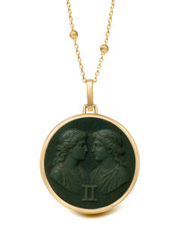 BLOODSTONE GEMINI NECKLACE