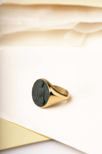 BLOODSTONE BUDDHA RING