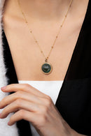 BLOODSTONE SACRED HEART NECKLACE