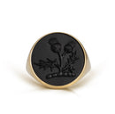 ONYX THISTLE RING