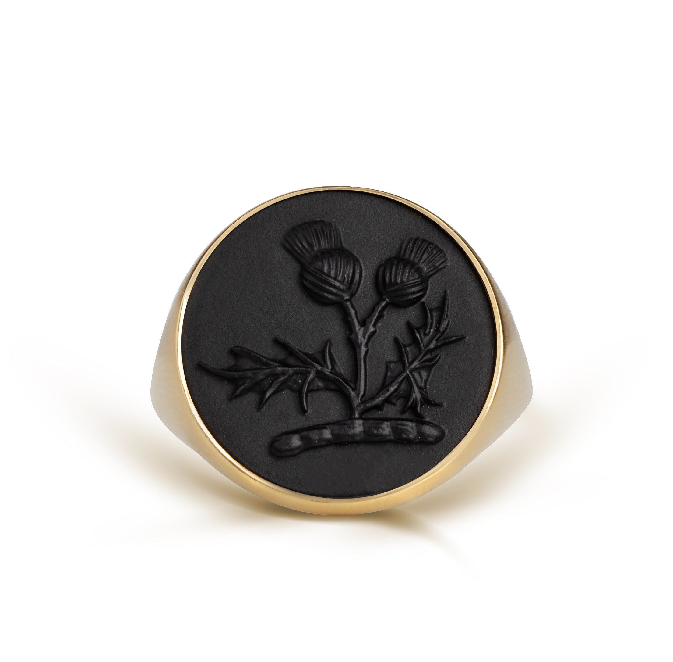 ONYX THISTLE RING