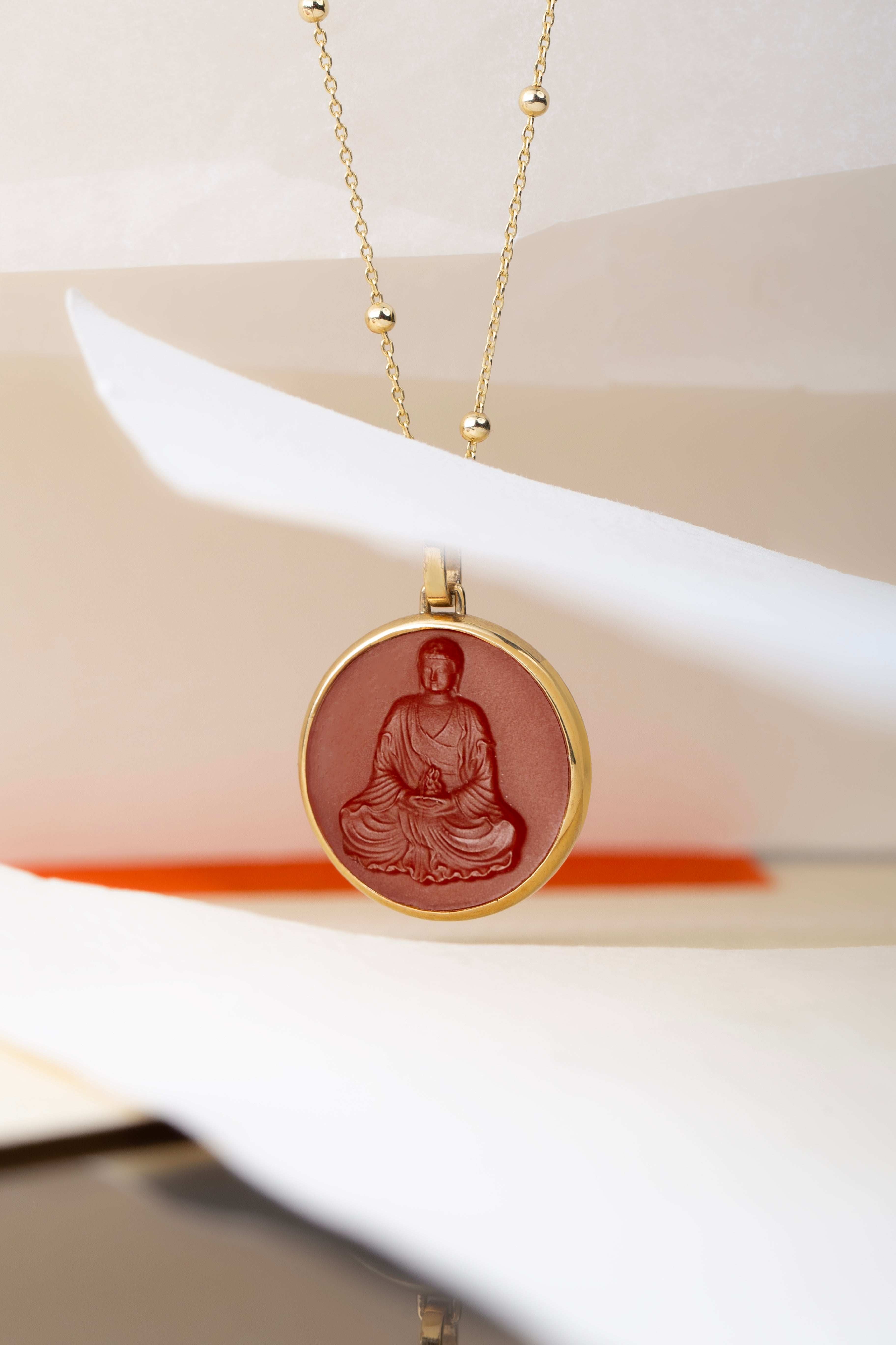 CARNELIAN BUDDHA NECKLACE