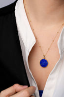 LAPIS LAZULI SACRED HEART NECKLACE