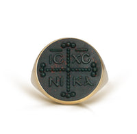 BLOODSTONE ICXC NIKA RING
