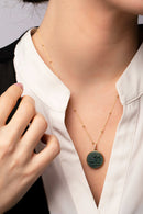 BLOODSTONE THISTLE NECKLACE