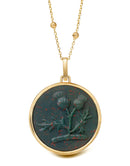BLOODSTONE THISTLE NECKLACE