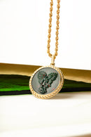 BLOODSTONE MICHAEL ARCHANGEL NECKLACE
