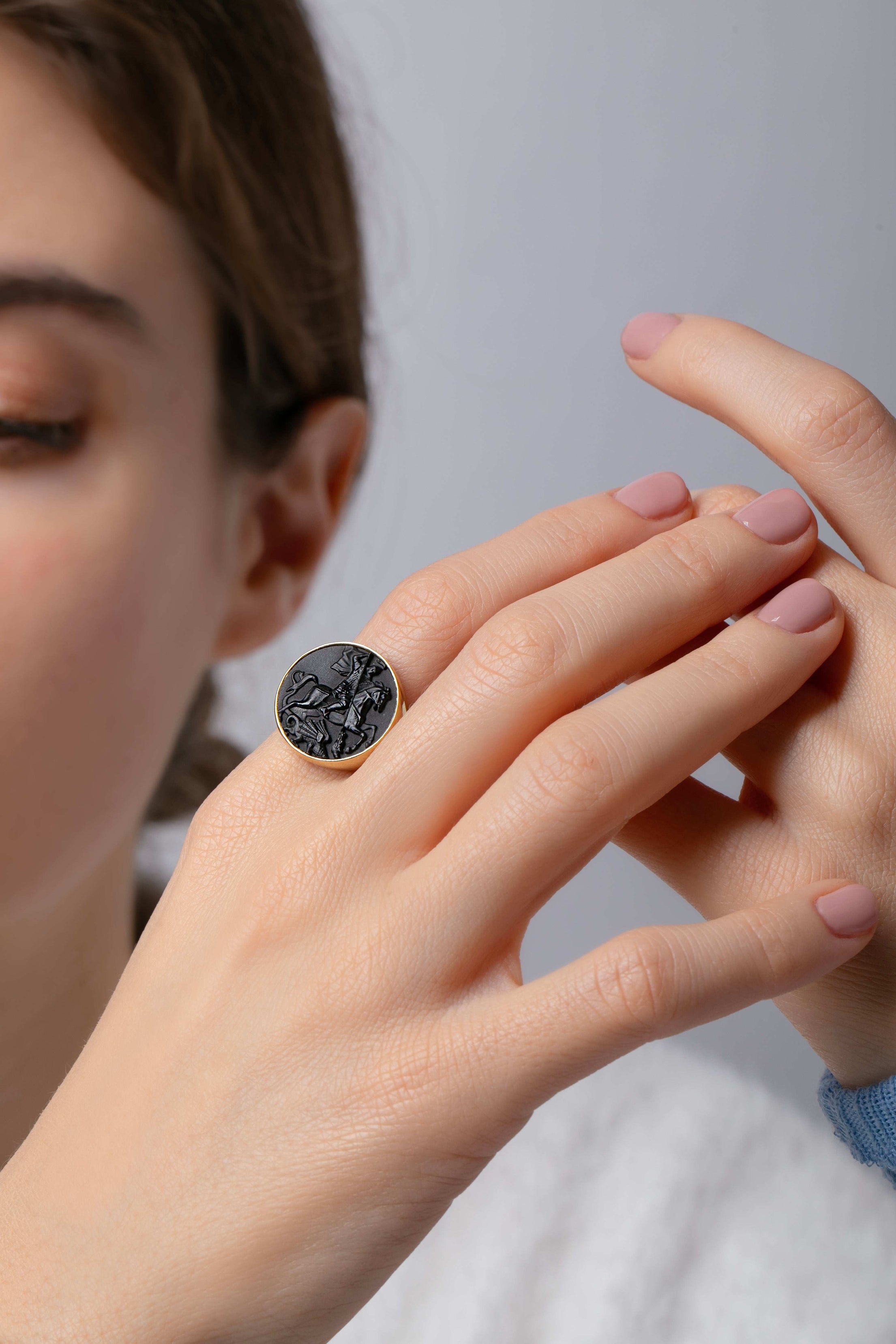 ONYX SAINT GEORGE RING