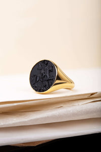 ONYX SAINT GEORGE RING