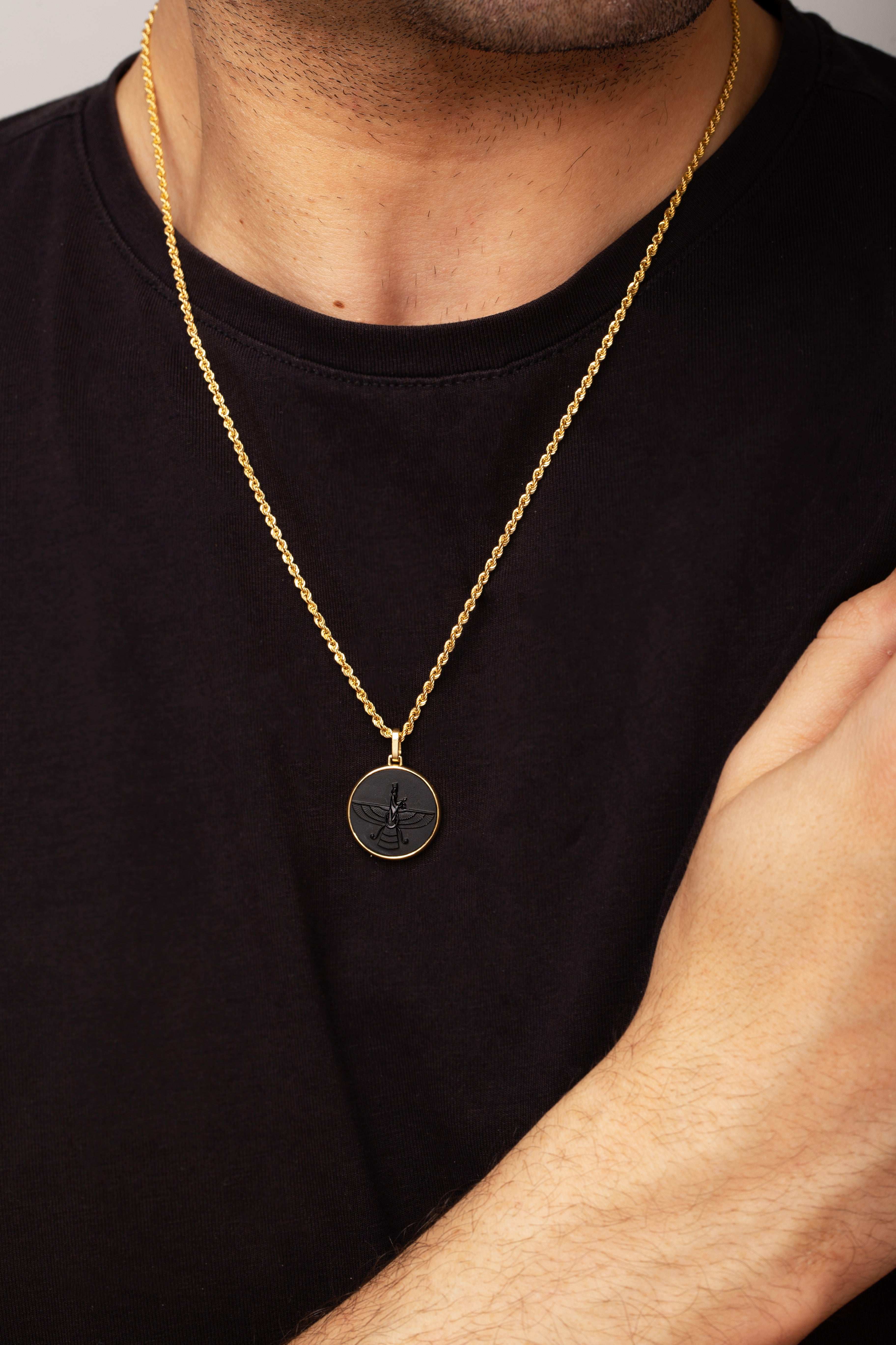 ONYX FARAVAHAR NECKLACE