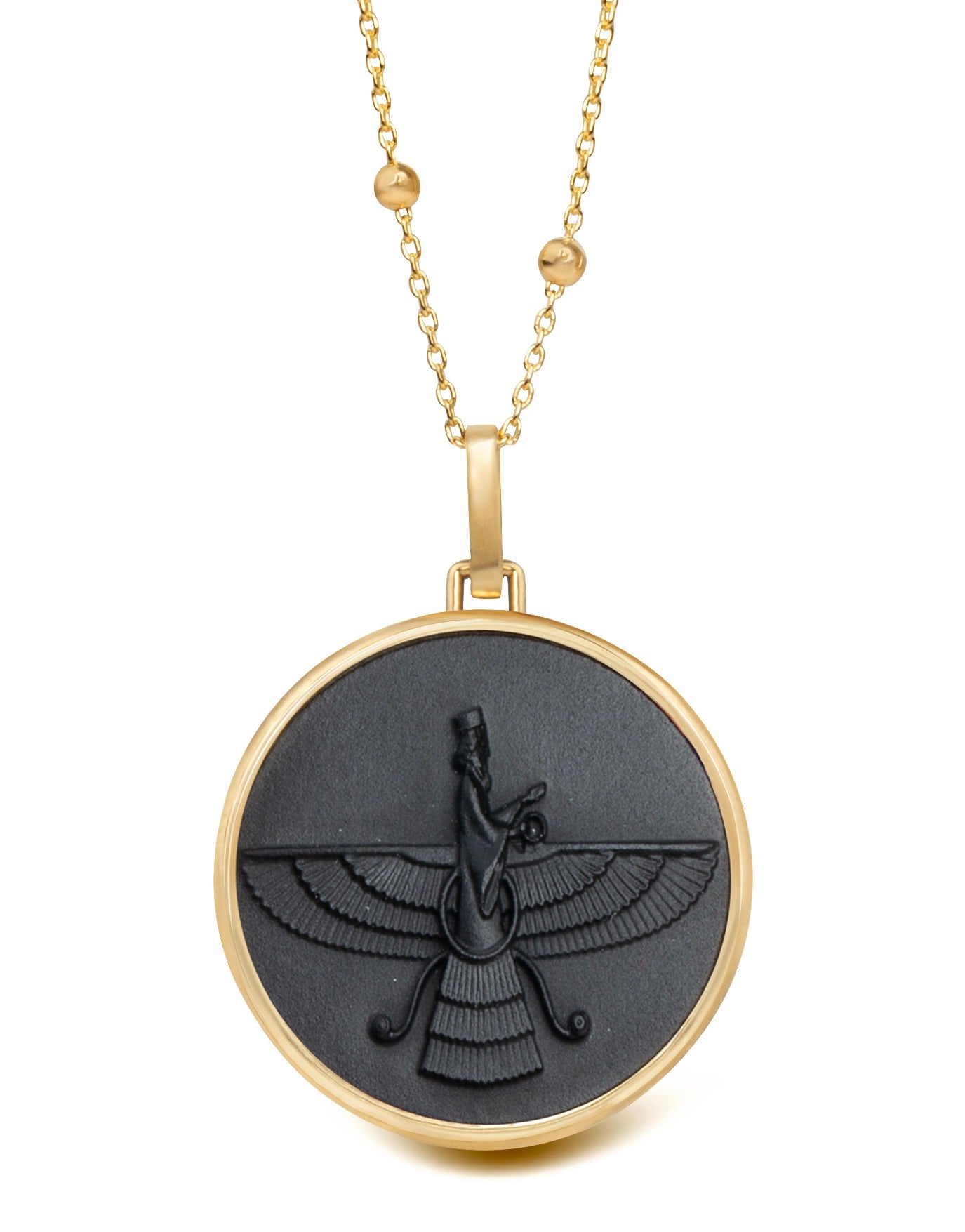 ONYX FARAVAHAR NECKLACE
