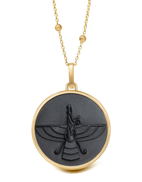 ONYX FARAVAHAR NECKLACE