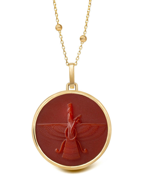 CARNELIAN FARAVAHAR NECKLACE