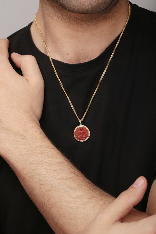CARNELIAN BUDDHA NECKLACE