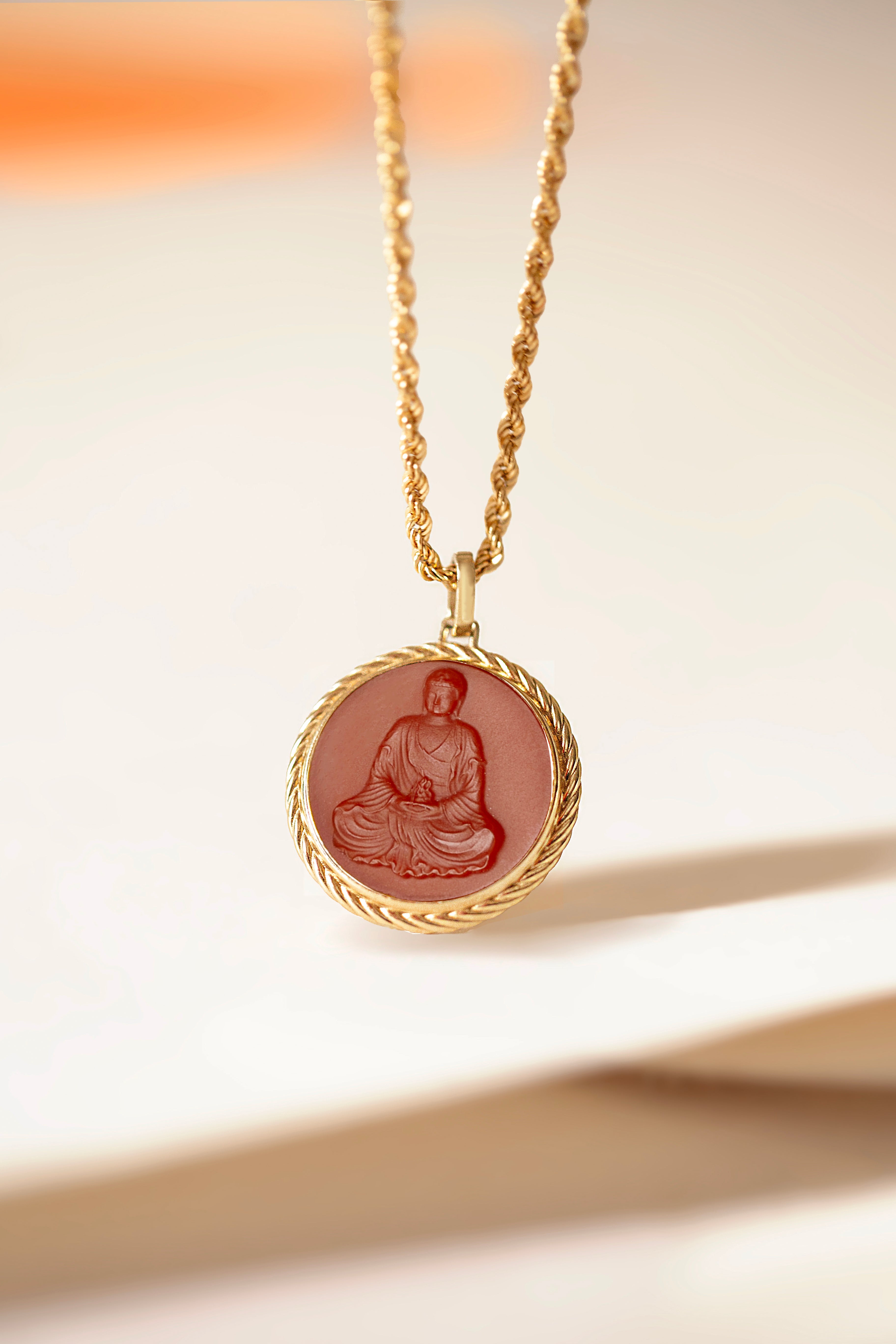 CARNELIAN BUDDHA NECKLACE