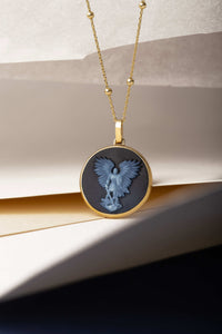 SARDONYX MICHAEL ARCHANGEL NECKLACE