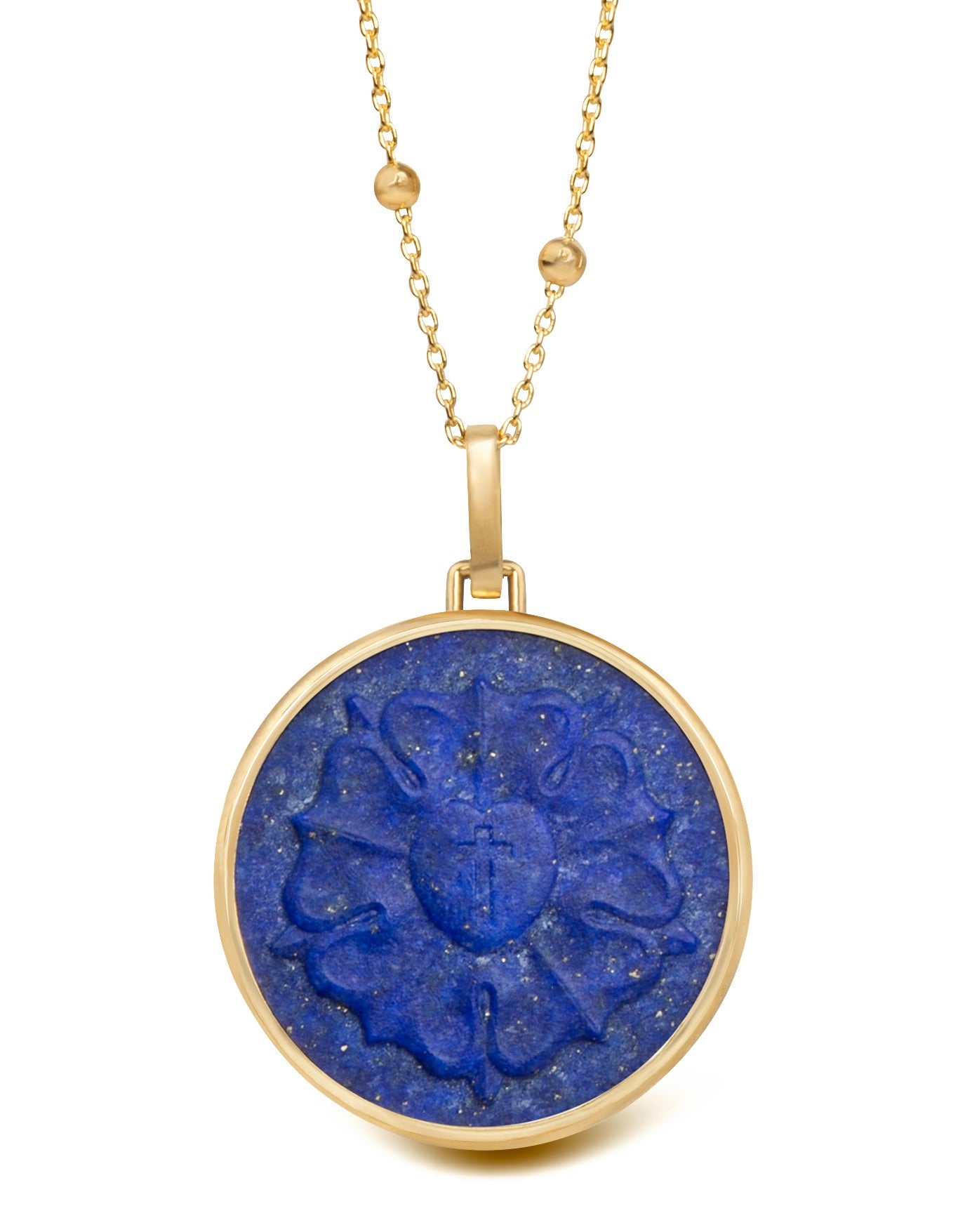 LAPIS LAZULI LUTHER ROSE NECKLACE