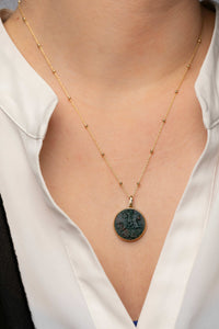 BLOODSTONE SAINT GEORGE NECKLACE