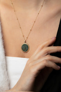 BLOODSTONE AMERICAN EAGLE COIN NECKLACE