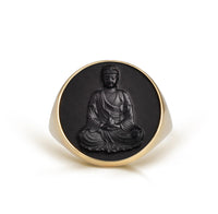 ONYX BUDDHA RING