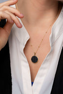 ONYX ICXC NIKA CROSS NECKLACE