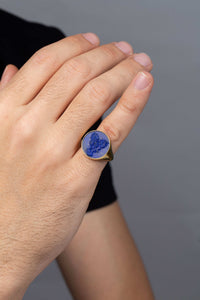 LAPIS LAZULI MICHAEL ARCHANGEL RING
