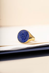 LAPIS LAZULI MICHAEL ARCHANGEL RING