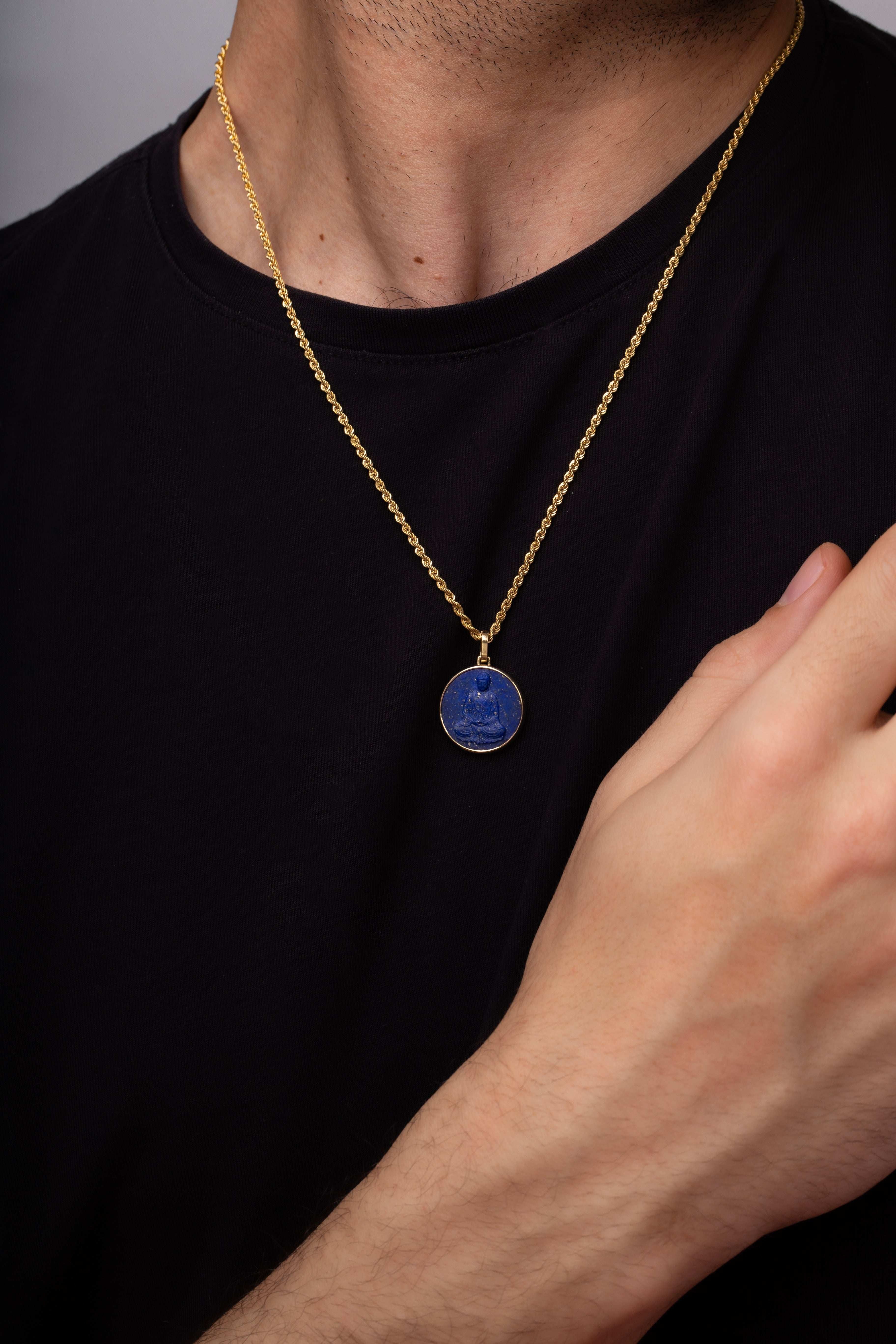 LAPIS LAZULI BUDDHA NECKLACE