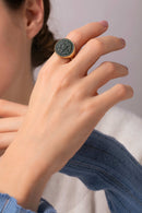 BLOODSTONE LUTHER ROSE RING