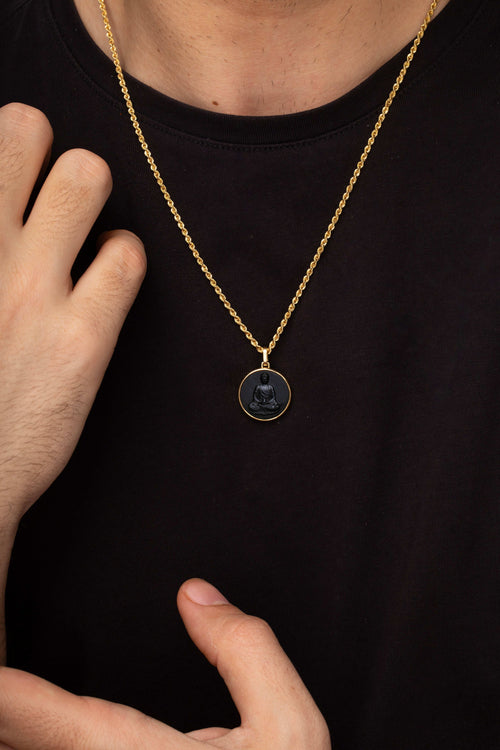 ONYX BUDDHA NECKLACE