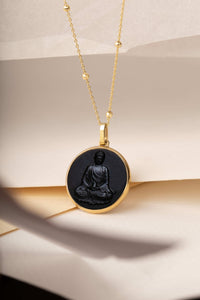ONYX BUDDHA NECKLACE
