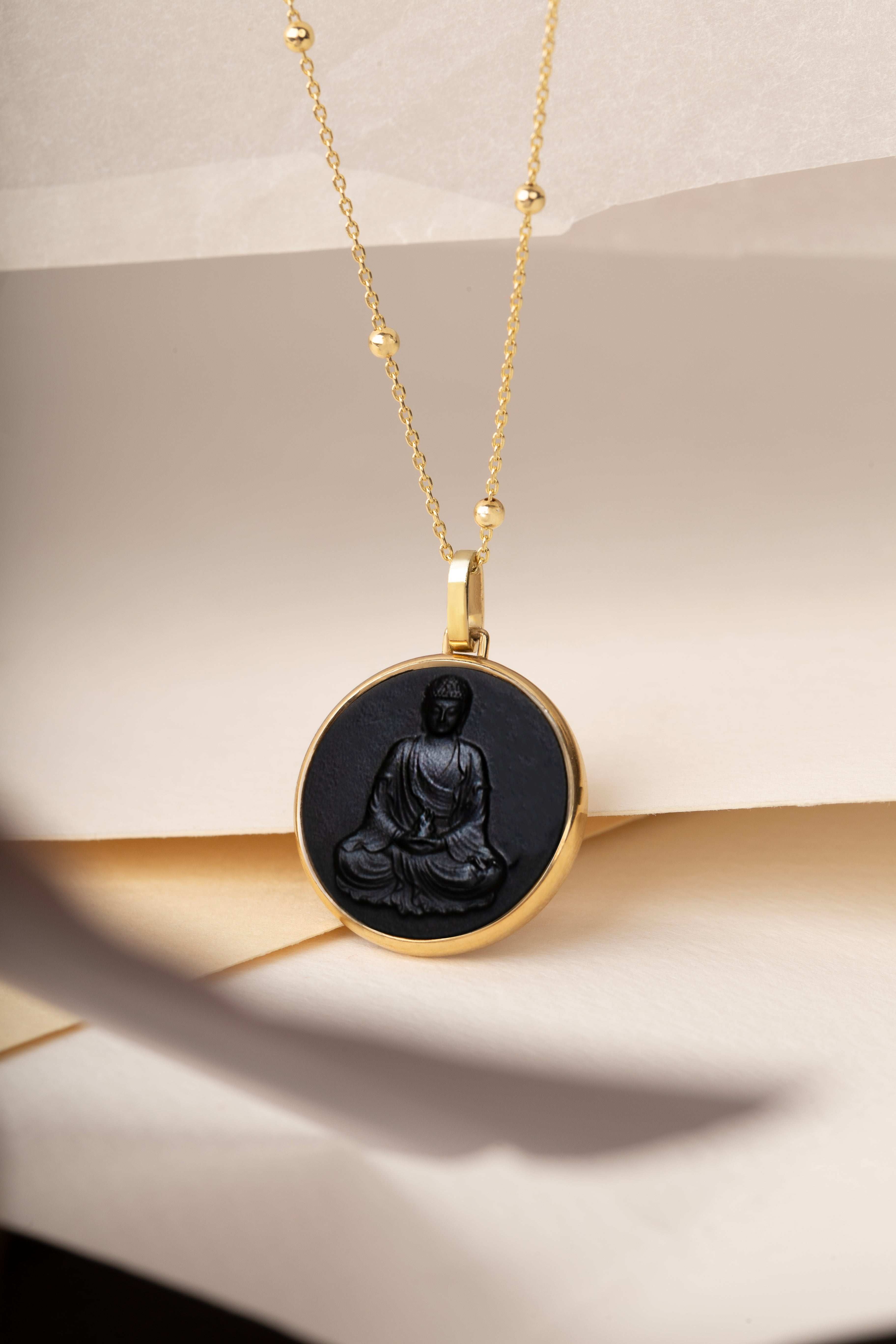ONYX BUDDHA NECKLACE